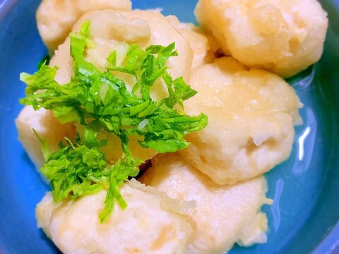 さらさらセロリ出汁で頂くかりふわ揚げ出し豆腐